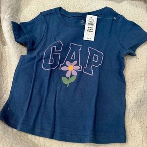 GAP Kids Navy Tee with Floral Graphic